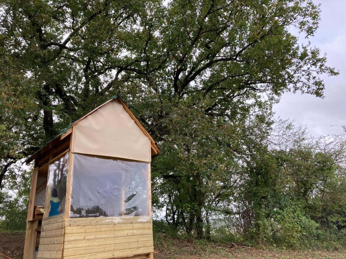 Idrac-Respailles Cabane Bivouac Avec Echelle A L'Ombre Des Chenes מראה חיצוני תמונה